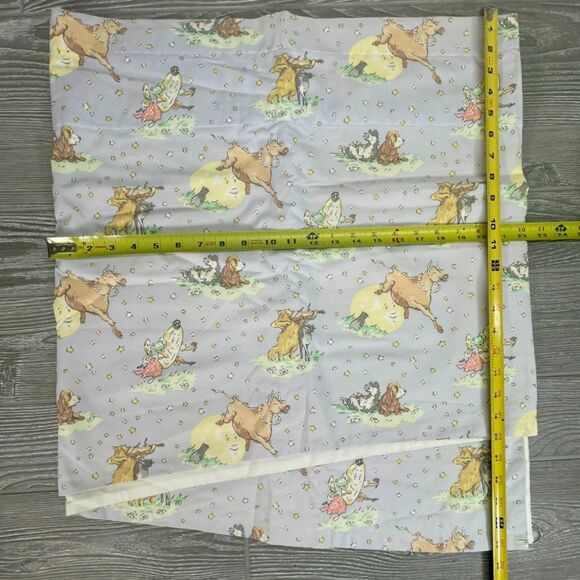 Laura Ashley Nursery Rhyme Curtain Valances Hey Diddle Cow Moon - Set of TWO! - Picture 12 of 12